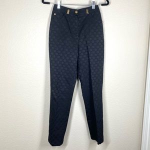 St. John Sport Black High waisted Logo print Pants size 2